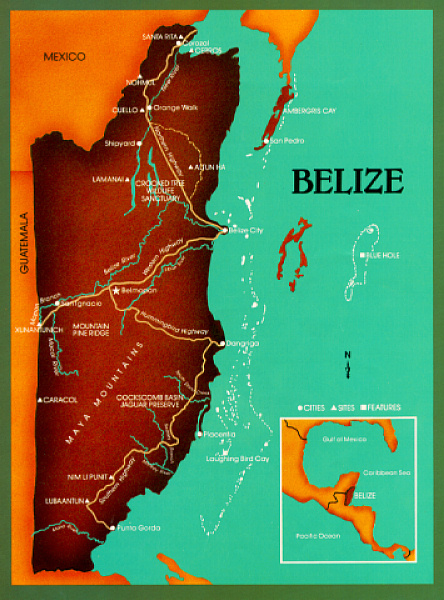 Map of Belize